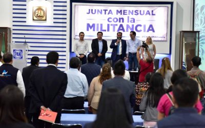 Junta mensual con la militancia