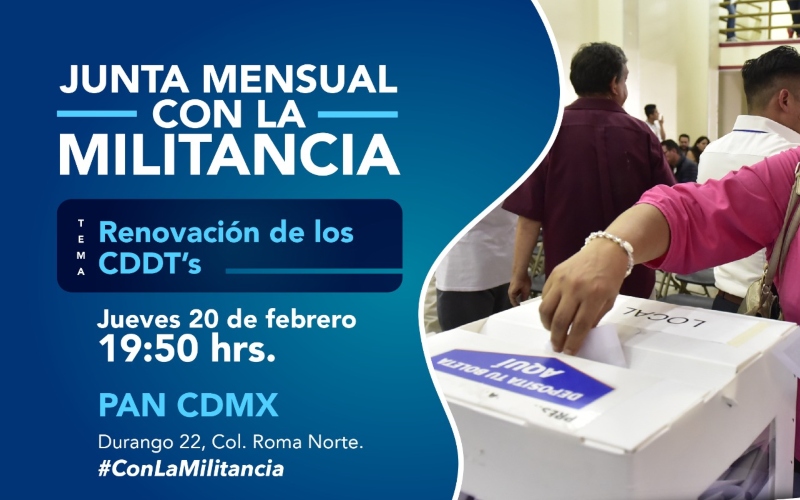 Junta mensual con la militancia