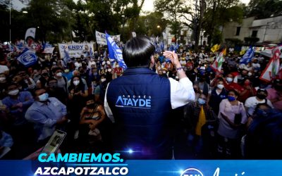 Nos reunimos con vecinas y vecinos de Azcapotzalco para apoyar a Margarita Saldaña Hernández, para la alcaldía.
