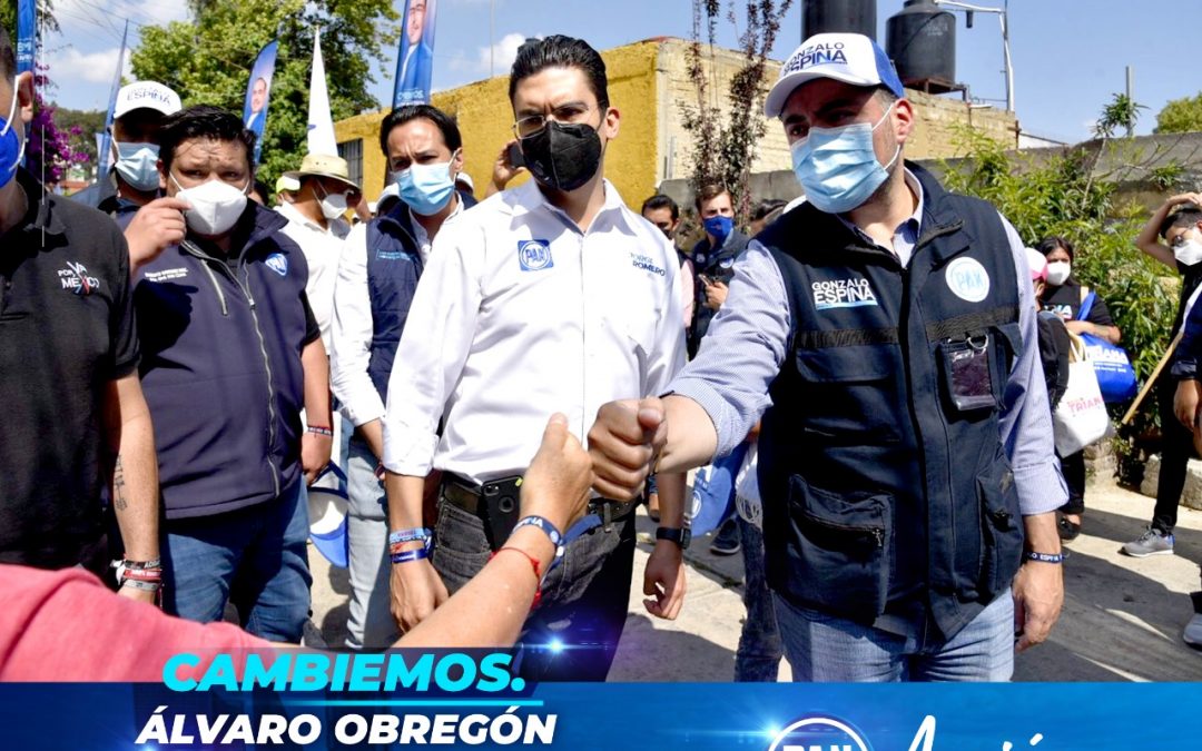 Recorrimos Álvaro Obregón con nuestros candidatos Gonzalo Espina y Jorge Triana. Nos acompañó el Dip. Jorge Romero Herrera, Coordinador de Agenda Legislativa de Diputados PAN.