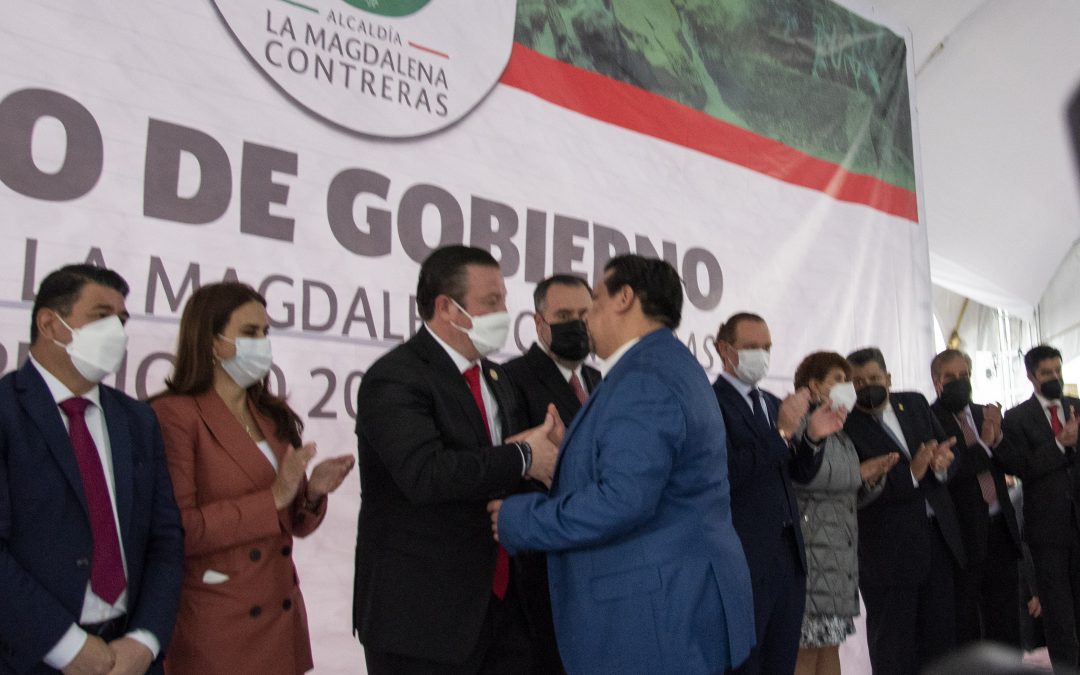 El Presidente Ernesto Sánchez Rodríguez acompañó al Alcalde de La Magdalena Contreras, Luis Gerardo Quijano Morales, en la Ceremonia de Inicio de Gobierno.