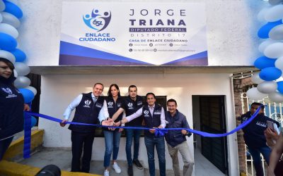 El Presidente Andrés Atayde acompañó a nuestro Diputado Federal, Jorge Triana, en la inauguración de su Casa de Enlace Ciudadano.