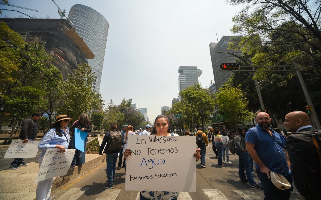 Protesta ante la falta de agua en SEGIAGUA