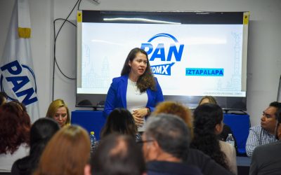 Junta con militantes en Iztapalapa